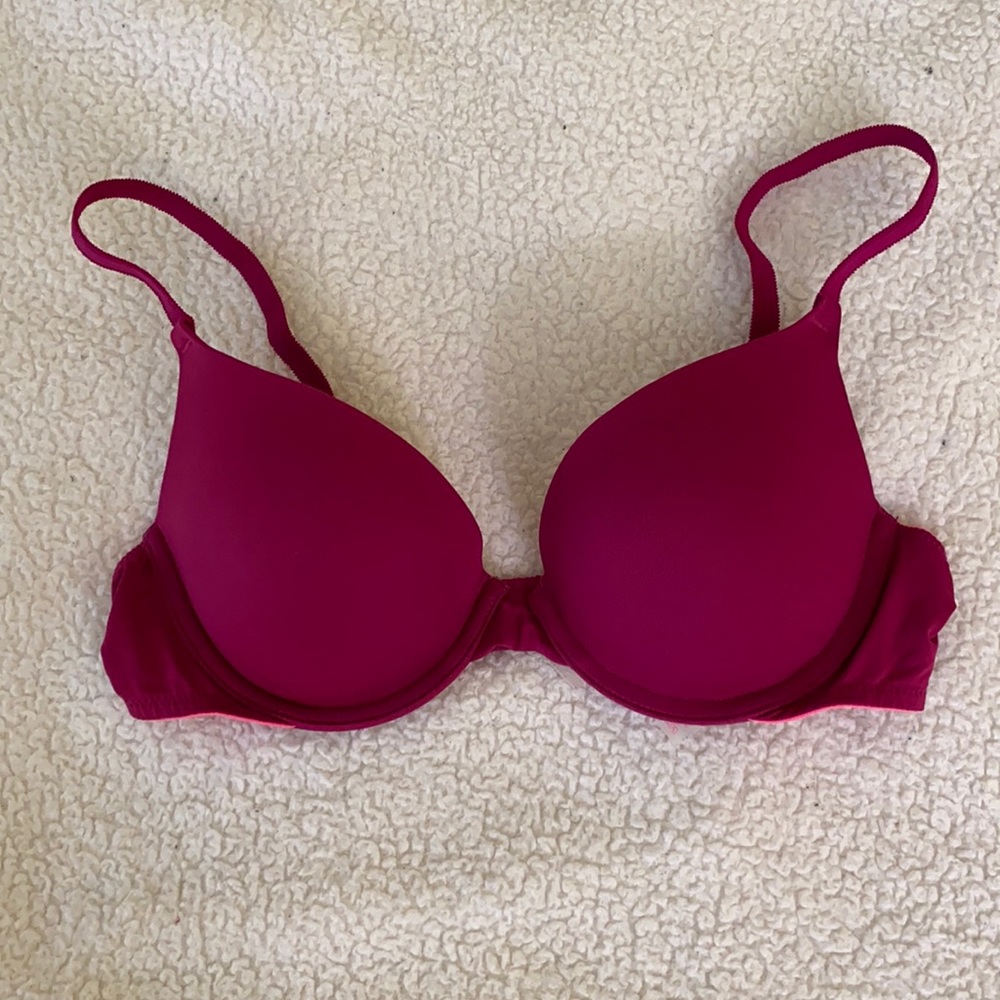 Victoria’s Secret Pink maroon push-up bra 34B